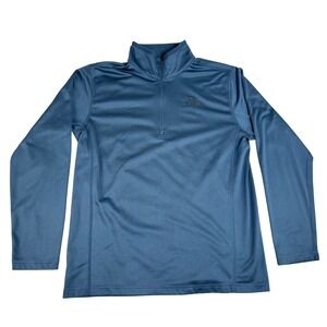 The North Face Mens Blue Quarter Zip Pullover Performance Long Sleeve Shirt L
